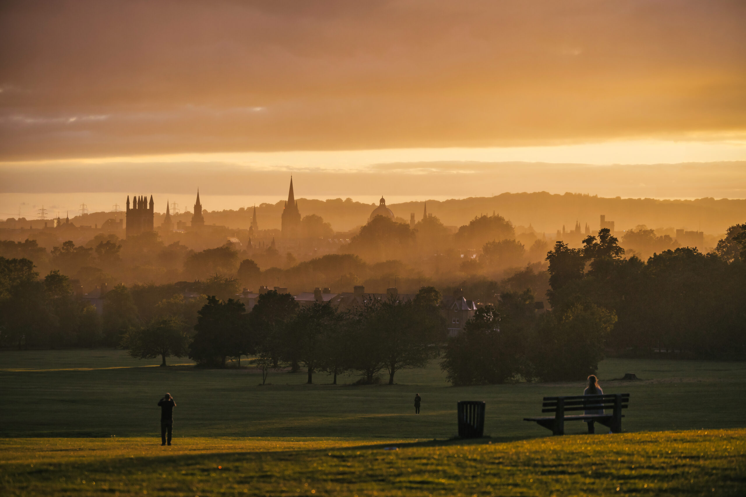 Oxford skyline at sunset